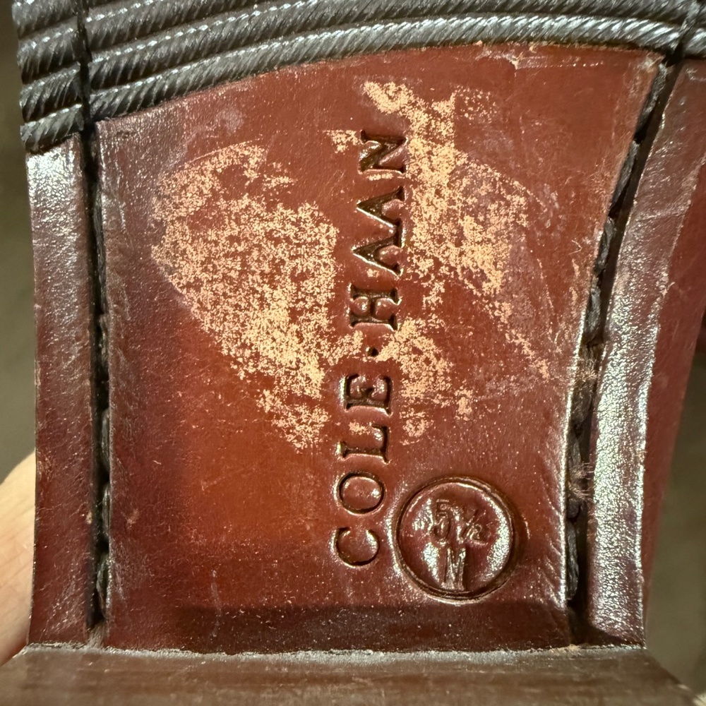 Cole HAAN Brown Leather Loafers. Sz 5 1/2 - Picture 5 of 7